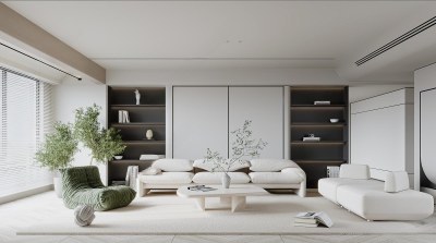 现代客厅3D模型下载